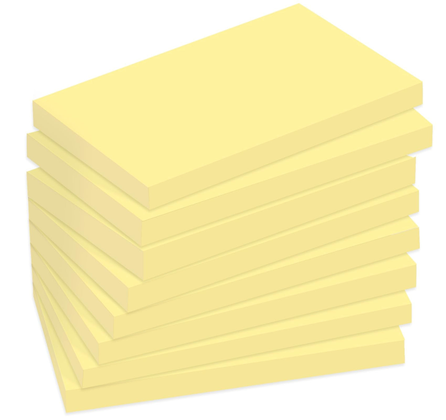 12 Pads Large Sticky Notes Yellow,3 x 5'' Self-Stick Notes Pads Recyclable,100 Sheets/Pad Super Sticking Power 76x127mm,1200 Sheets Clean Removal Sticky Notes Easy to Post for Note Taking,to Do Lists