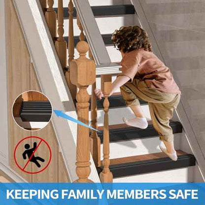 Stair Nosing, Rubber Edging Guard Trim Self Adhesive, Vinyl Staircase Step Edge Protector for Outdoor & Indoor(40 FT, Black)