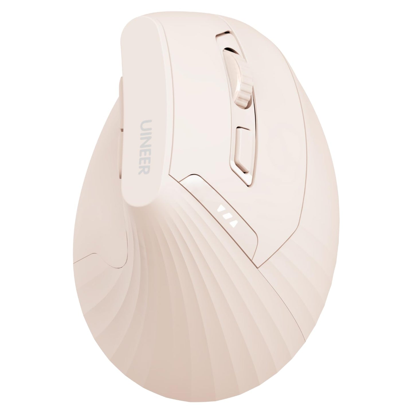 Uineer Ergonomic Wireless Mouse Pink,Bluetooth Vertical Mouse with BT5.0/4.0/2.4G, Rechargeable with Battery Indicator,Ergonomic Design for Comfort and Reduced Wrist Strain for Home,Office Use Pink