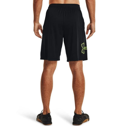 Under Armour Men's Tech Graphic 10" Shorts, Black (008)/High-Vis Yellow, Medium