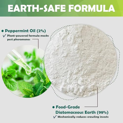 Syngreen Food Grade Diatomaceous Earth 1 lb with Peppermint - Indoor/Outdoor Family-Friendly