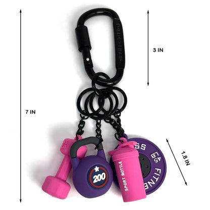 YAHSHYEN Dumbbell Gym Keychain, Workout Accessories for Women and Men, Gifts for Gym Lovers, fitness Keychain for Gym Bags