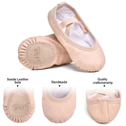 Stelle Ballet Shoes PU Ballet Flats for Girls(Ballet Pink,9MT)