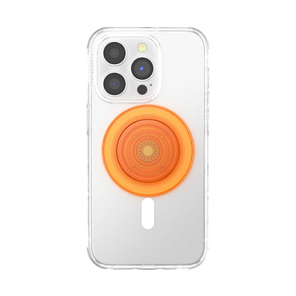 PopSockets Phone Grip for MagSafe with Kickstand, Magnetic Stand, Swappable Top, Secure Hold for iPhone MagSafe Cases, Phone & Tablet Grip - Clear