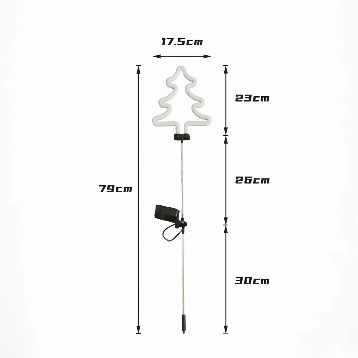 Solar Garden Stake Lights, Waterproof Landscape Light, Solar Landscape Path Lights, Neon Lights, Outdoor Decor for Garden, Yard, Lawn, Pathway, Patio, Backyard (Christmas Tree)