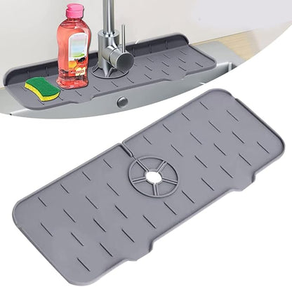 Silicone Faucet Sink Mat Sink Splash Guard, Sink Drain Pad Behind Faucet