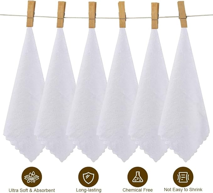 Orighty Ultra Soft Washcloths 12 Pack, Premium Microfiber Towel Sets 12 x 12