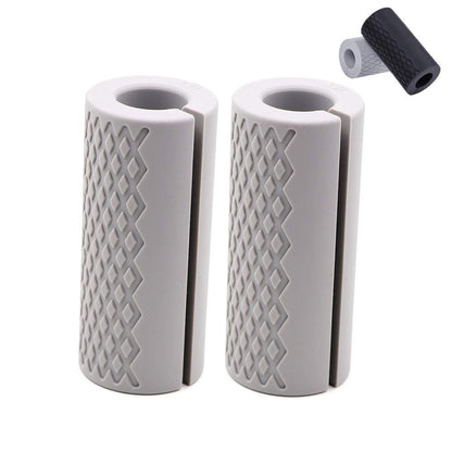 IADUMO Weight Thick Grips,Gym Dumbbell Grip,Thick Bar Training Adapter for Fat Bar Weight Lifting and Cable Attachments Fitness Training Rope Grips for Body Arm Forearm Builder Strength (Gray)
