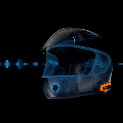 Cardo PACKTALK Edge Motorcycle Bluetooth Communication System Headset Intercom - Dual Pack