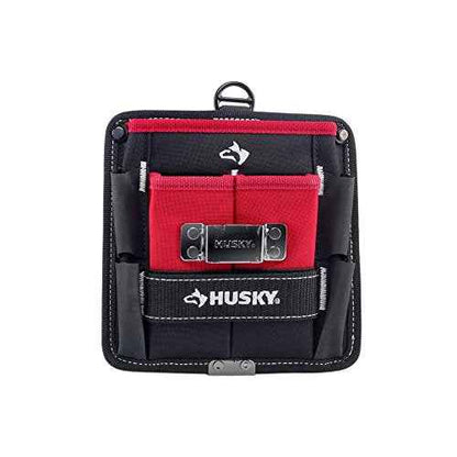 HUSKY 7 in. 3 Pocket Tape SpunTuff heavy-duty water-resistant Tool Storage Tool Belts and Pencil Pouch