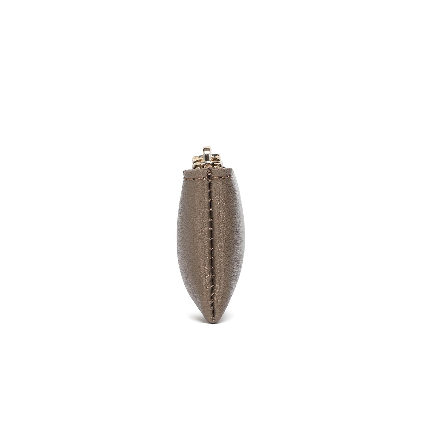 YONBEN Faux Leather Pencil Case Small Pencil Pouch Slim Pen Case Holder Zipper Bag for School Office(Pearl Brown)
