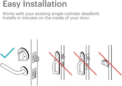 August Home Smart Lock Pro + Connect Hub - Wi-Fi Smart Lock for Keyless Entry - Works with Alexa, Google Assistant, and more – Silver