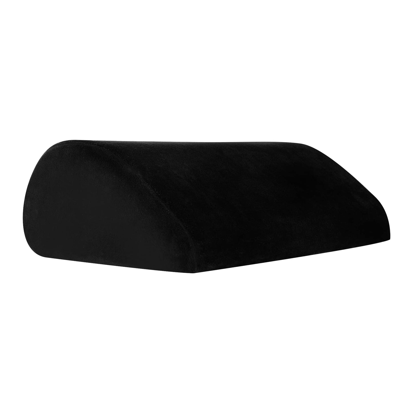 Amazon Basics Foam Foot Rest for Under Desk, Supportive Stool for Home and Office with Washable Cover, 5.1 x 10.2 x 17.3 in, Black