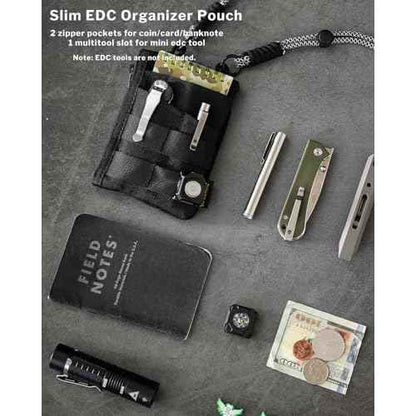 VIPERADE VE18R EDC Pouch with Strap, 4 Multi-Purpose Pockets, Slim EDC Wallet Organizer for Men