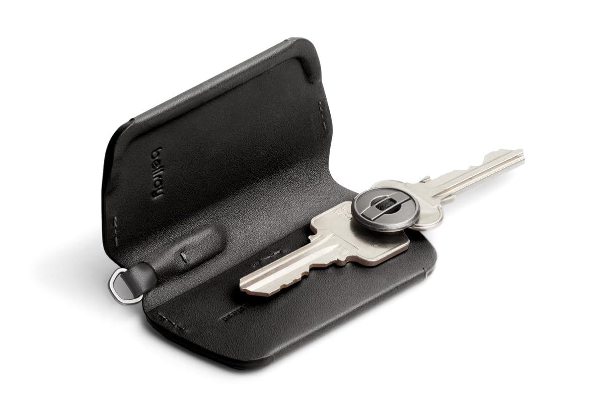 Bellroy Key Cover – Third Edition (Leather Key Holder, Holds 2 – 4 Keys) - Black