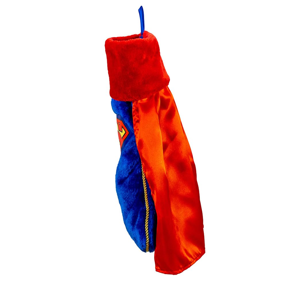 Kurt Adler DC Comics Superman Plush Stocking with Cape
