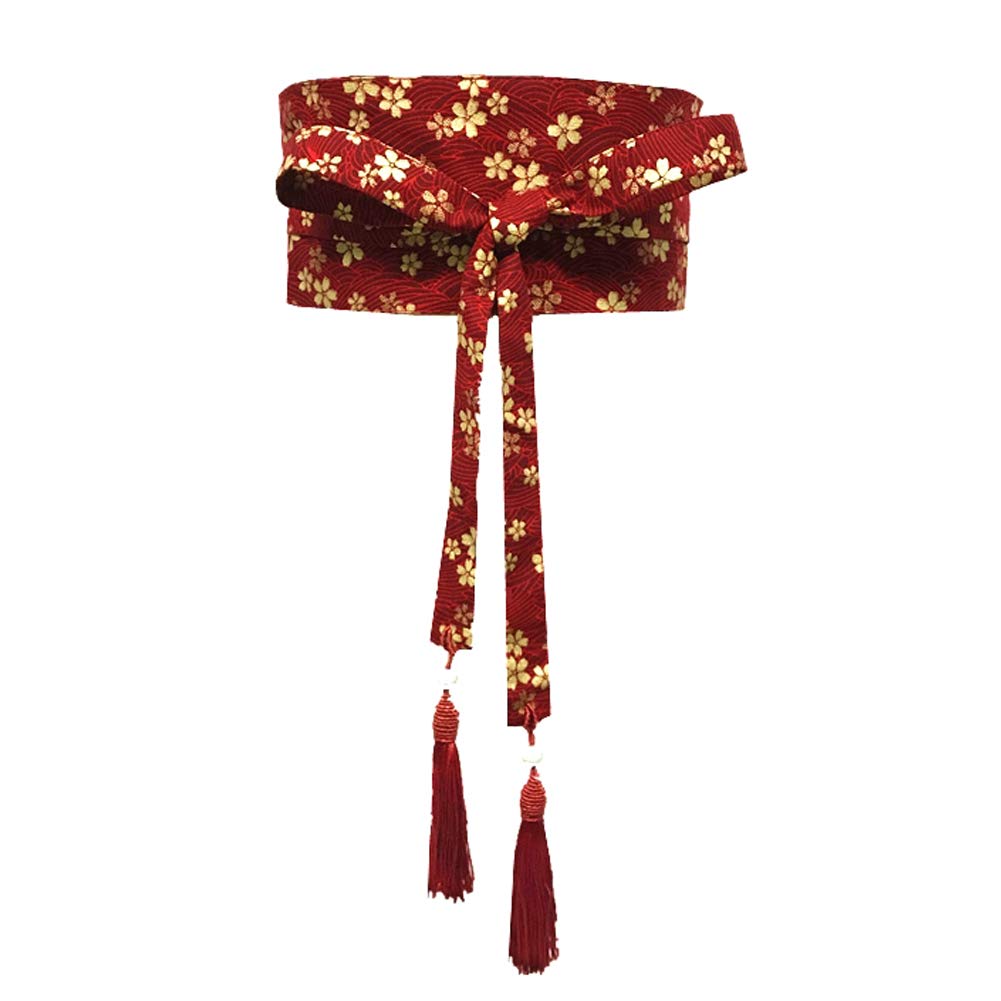 thefancypumpkin Japanese Yukata Kimono Obi With Tassel Belt Harajuku Waistband-V4