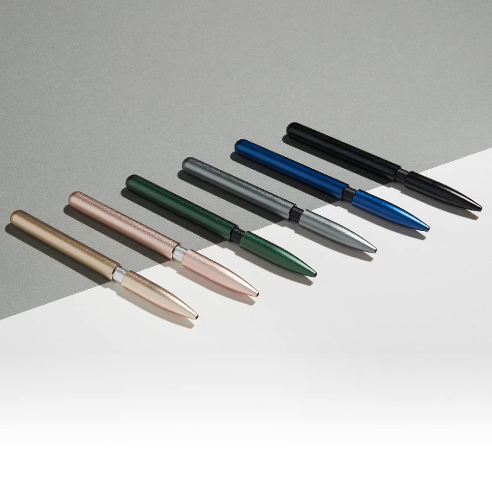 stilform 200035 Ballpoint Pen - Patented Sliding Cap with Magnetic Mechanism - Titanium DLC