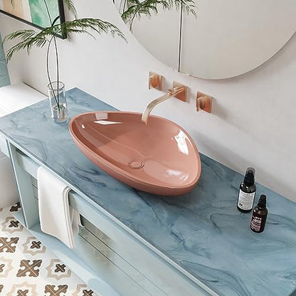 CRE8TIVE Teal Liquid Marble Contact Paper for Countertops Waterproof Matte Marble Wallpaper Peel and Stick Self Adhesive Removable Kitchen Wallpaper for Countertops Tables Bathroom Cabinets 12"x80"
