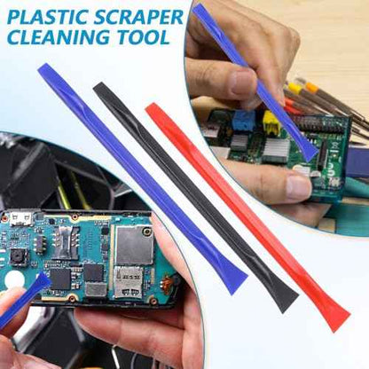 18 PCS Plastic Scrapers, Non-scratch Carbon Fiber Plastic Scraper Tool Multi-purpose Cleaning Scraper Tool Pen-Shaped Label Remover Scrapers Tools for Cleaning Small Narrow Spaces Glass Stickers Paint