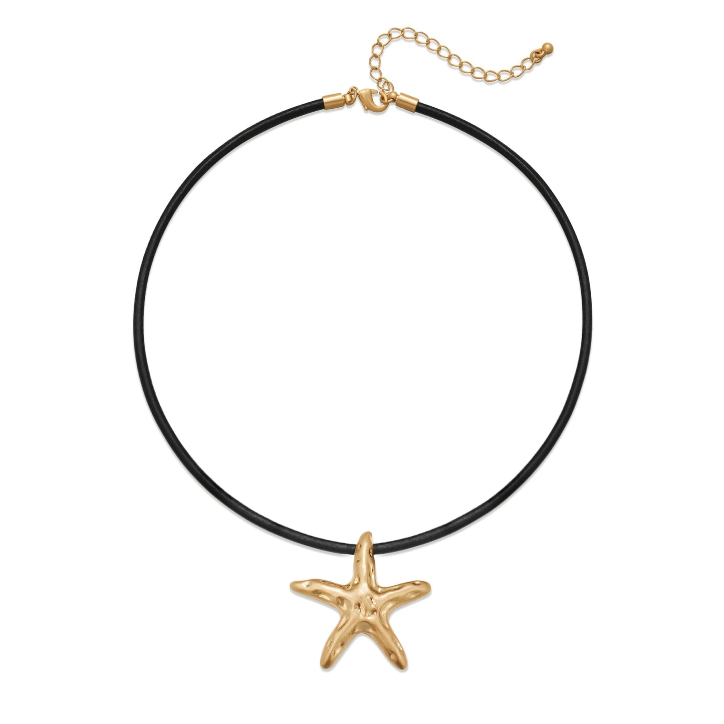 CLASSYZINT Gold Starfish Necklace Vintage Ocean Sea Shell Choker Necklace Gold Seashell Necklace for Women