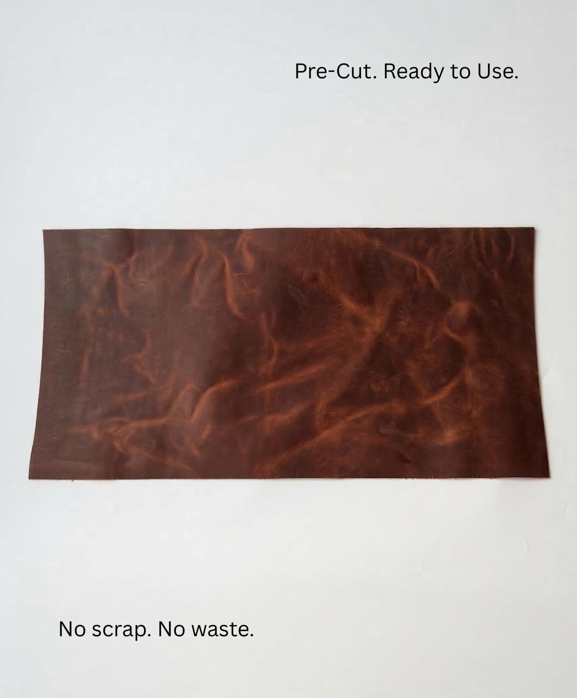 12"x24" Genuine Full Grain Crazy Horse Leather Sheets for Crafts | 2mm 5oz Thick Oil Tanned Pull-Up Cowhide | Pre-Cut Leather Pieces for Wallets, Belts, Bags & Sheaths (Mocha)