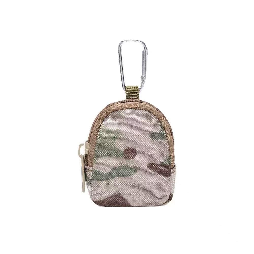 AIBFRID 4Pcs Mini Backpack Keychain,Cute Cosmetic Bag for Women, Makeup Bag Key Pocket Lipstick Bag Card Holder Data Cable Organizer Zipper Pouch (tactical keychain pouch)