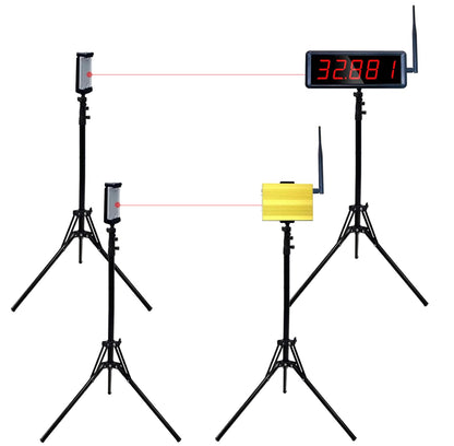 Ousmile Wireless Laser Timer for Sprints, Stopwatch for Track 40 60 Yard Dash, Laser Sprint Timer System, Race Clock for Running/Track Field/Speed Tranning(High Stand)