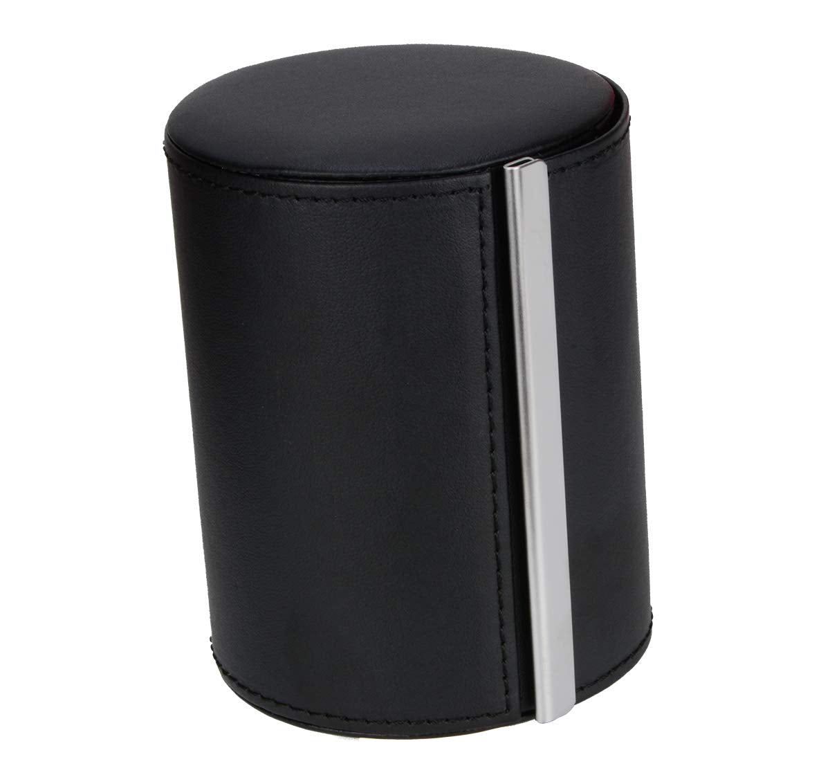 Iristide Neck Tie Box Formal Cylinder Men's Classy Necktie Travel Storage Case (Black)