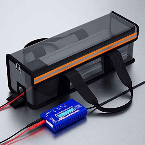 Zeee Lipo Safe Ebike Battery Fireproof Charging Bag Explosionproof Lipo Battery Bag Large Capacity for Storage Charging (19.3 * 5.9 * 5.9in)