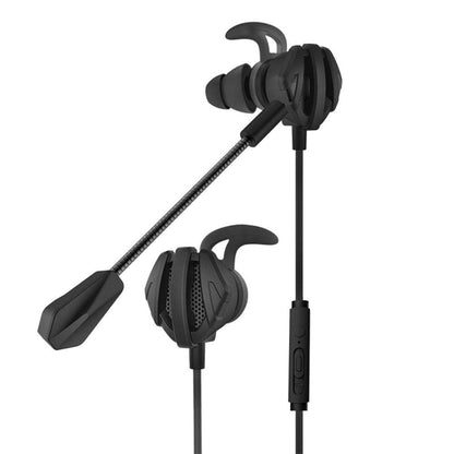 Eachbid Gaming Wired Earphone 3.5mm in-Ear Headphones with Dual Mic Gaming Headset for PS4 PUBG 3D Earbuds for Tablets Notebook Computer Black
