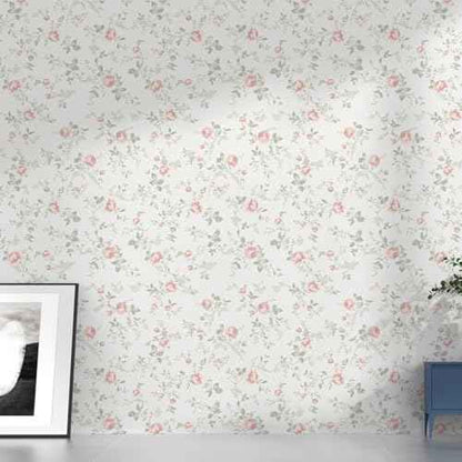 Floral Peel and Stick Wallpaper Boho Flower and Leaf Contact Paper Removable Self Adhesive Waterproof Wall Paper for Decorative Bedroom Bathroom Home Wall Furniture Decal 17.32inW 118.11inL