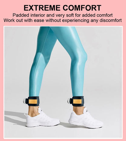SUJAYU Ankle Strap for Cable Machine, 1 Pair Ankle Bands for Working Out Ankle Cuffs for Cable Machine, Adjustable Cable Kickback Ankle Strap, Gym Accessories for Women (Black)