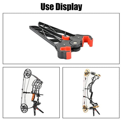MiOYOOW Compound Bow Stand, Foldable Archery Bow Stand with Jaws Spring Design Archery Accessories for Outdoor Hunting Shooting