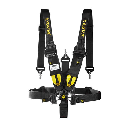 Kyostar 5 Point Safety Harness Racing Seat Belt 2"+3" Camlock Quick Release Premium Quality Heavy-Duty Soft Webbing Universal Black