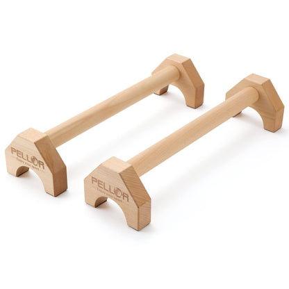 PELLOR Push Up Board, Pushup Stands with Sports Wristbands Wood Parallette Push Up Bar Portable Fitness Gym Gear Equipment with Anti-Slid Mat Workout Push Up Stand Exercise Women Men