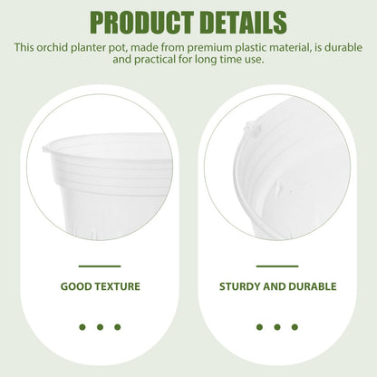 Happyyami 2 Sets Phalaenopsis Hard Planting Cup Large Orchid Pot Orchid Pot 8 inches Hanging pots houseplant pots Clear vases Indoor Plants Creative Plastic Flowerpots Gardening Plant Pot