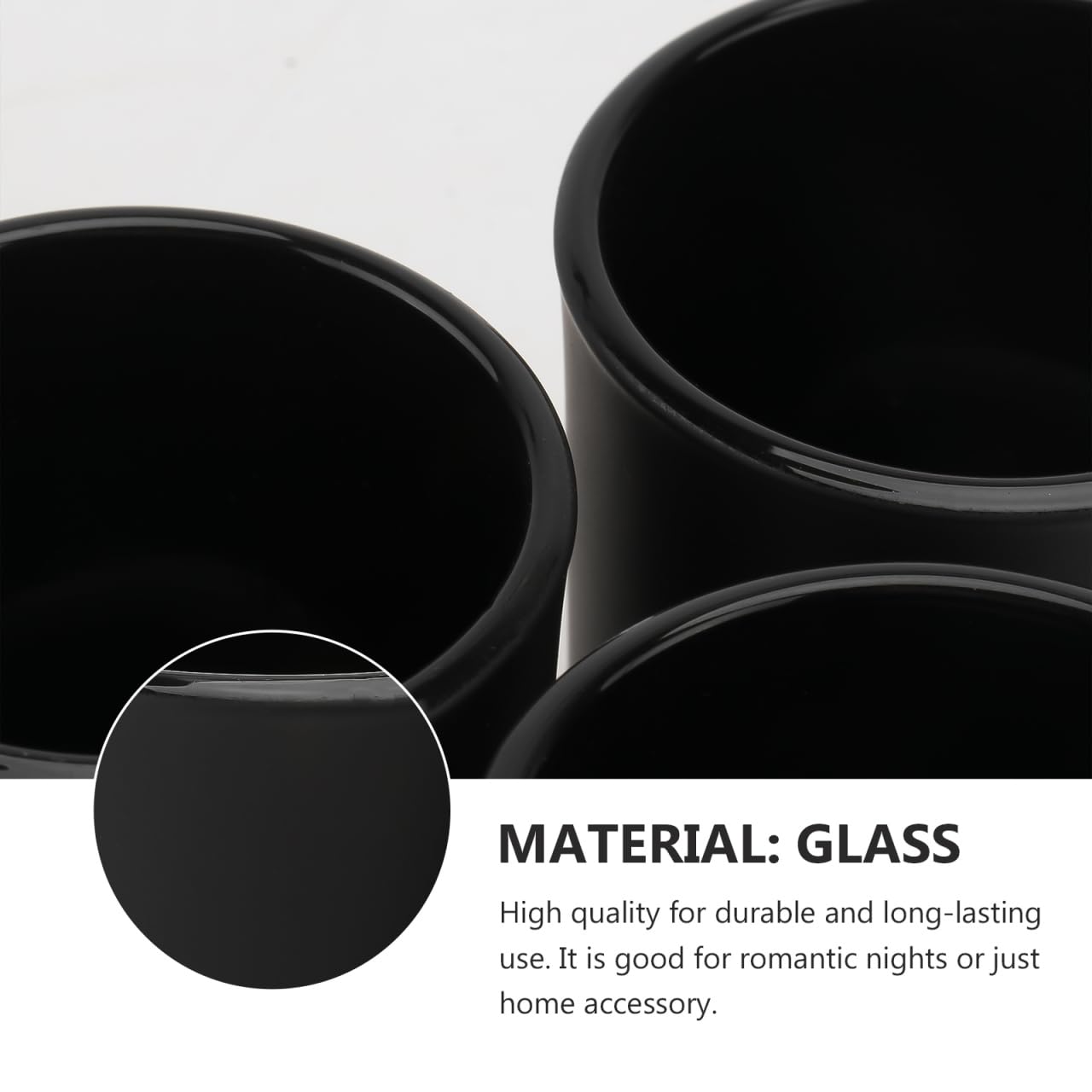 BESTOYARD 12Pcs Frosted Black Glass Votive Candle Holders, Modern Tea Light Holders for Table Centerpieces, Home Decor, Wedding & Party - Christmas Decorative Set