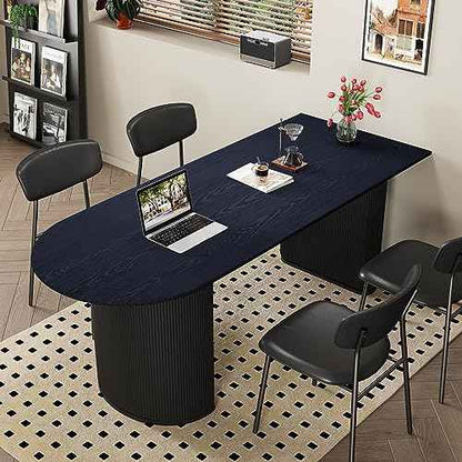 CRE8TIVE Thick Navy Blue Wood Wallpaper Peel and Stick Faux Wood Grain Contact Paper for Cabinets Drawers Waterproof Removable Self Adhesive Blue Contact Paper Vinyl for Bedroom Countertops 12"x80"