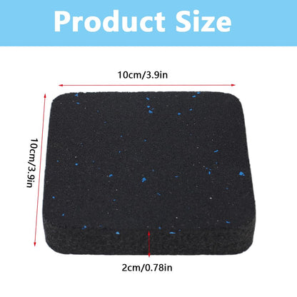 6 Pack Exercise Equipment Mat, 4 x 4 x 0.8 Inch Anti-Slip Treadmill Mats for Carpet Protection, Noise Reduction, Washing Machine Pads, Anti Vibration Rubber mats for Stationery Bike, Rowing Machine