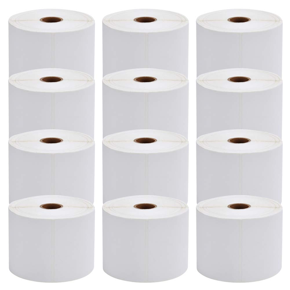 MFLABEL 4x6 Direct Thermal Shipping Labels - 12 Rolls of 450 Labels/Roll, Compatible with Zebra 2844/ZP450/ZP500/ZP505, USPS/FedEx/UPS/Amazon Shipping, Smudge-Resistant & Permanent Adhesive