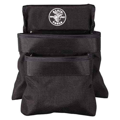 Klein Tools 5702 Tool Pouch, PowerLine Series Utility Pouch Fits Tool Belts up to 2.5-Inch, Strong Rivet Reinforced Stitching, 2-Pocket