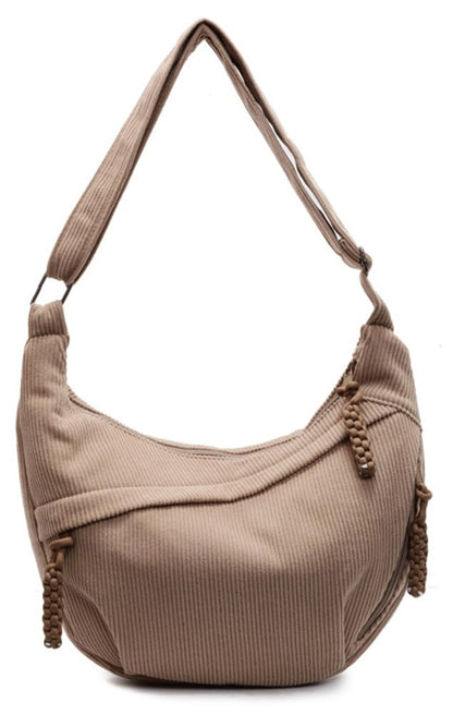 Nylon Crescent Crossbody Bag for Women Shoulder Tote Handbag Casual Sling Bag Dumpling Purse Bag for Outdoor Travel