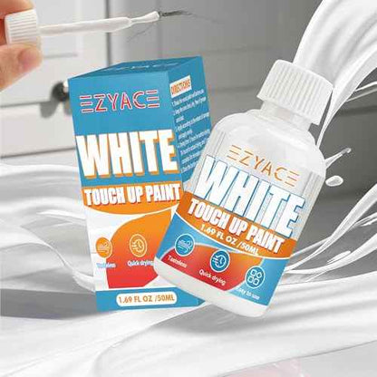 White Touch Up Paint Pen, Multi Surface Cabinet Paint for Wood Scratch Repair, 1.69Fl Oz Odorless White Paints for Wall, Fast-Drying Wood Paint for Furniture, Door, Cabinets, Bathtub, Appliance