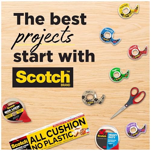 Scotch Permanent Double Sided Tape, Card Making and Holiday Scrapbooking Supplies, Alternative to Gift Wrap Tape for Wrapping Presents, 0.50 in. x 500 in., 6 Rolls with Dispensers