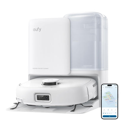 eufy Robot Vacuum E25, HydroJet System with Roller Mop, 20,000 Pa Turbo Suction, All-in-One Robot Vacuum and Mop Combo, Edge-to-Corner Cleaning, Zero-Tangle Design, AI Obstacle Avoidance (Upgraded)