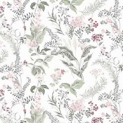 Vinjiasin Peel and Stick Wallpaper Boho Wallpaper Floral Contact Paper Colorful Pink Flower Leaf Self Adhesive Removable Wall Paper for Bathroom Bedroom 16.1" x 78.7"