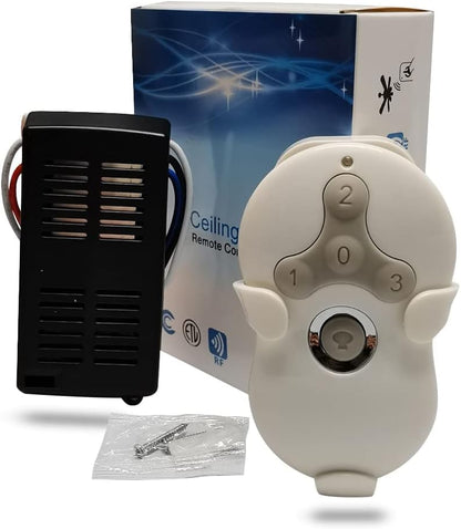 Smart WiFi Ceiling Fan Remote Control Kit, Universal 3 Speed Ceiling Fan Control with Dimmer, Compatible with Alexa, Google Assistant and Smart Life App, Remote Control Timing