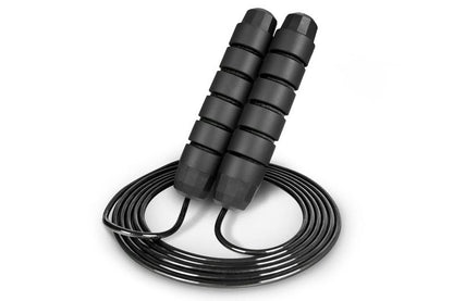 ProsourceFit Speed Jump Rope up to 8 Foot Adjustable Length for Men and Women, Foam Handles, Ultra Light Rope for Boxing, Jumping Exercises and Cardio Workout, Black