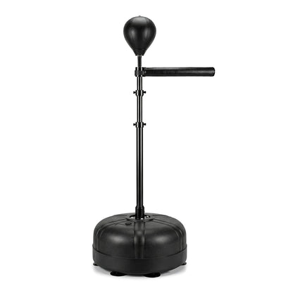 UBCTECH Boxing Bar with Punching Bag, Spinning Boxing Speed Trainer, Height Adjustable with Punching Bag and Reflex Bars, Training Equipment for Teens Adults, Black